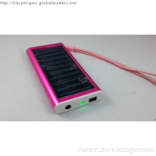 2600mah solar power bank and charger with polymer battery